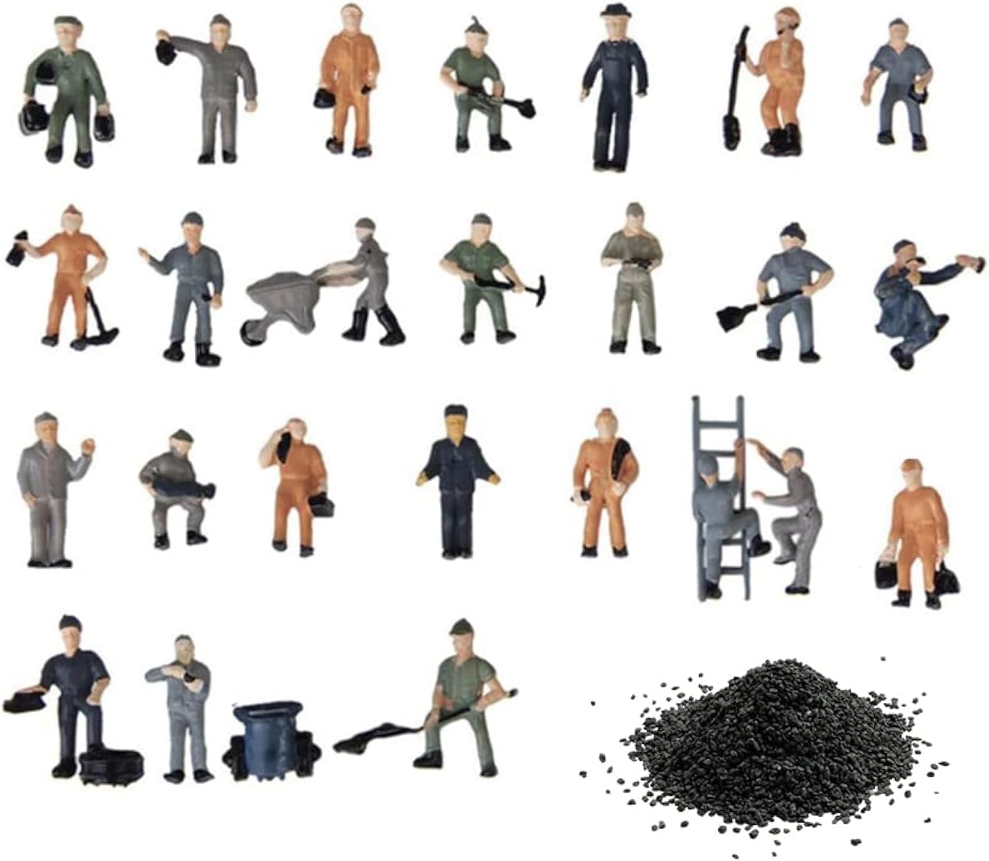 Amazon.com: 27 Pcs 1:87 Scale Train Track Railroad Worker Model People ...