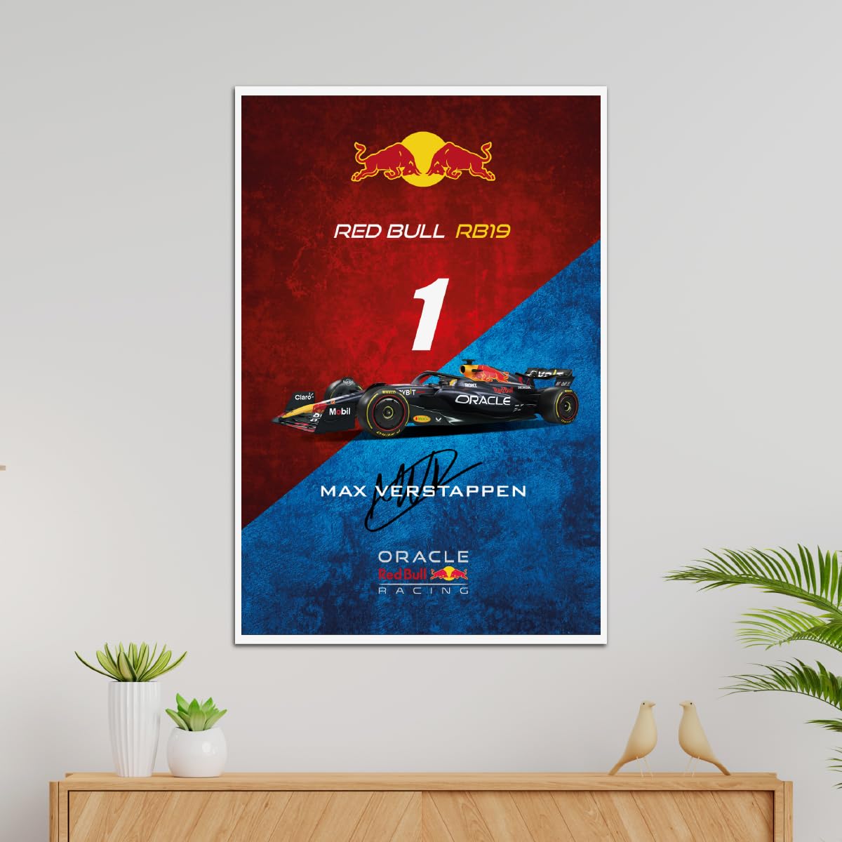 TenorArts Formula One Racer Max Verstappen Poster F1 Art Print Wall Poster with Thick 300 GSM Matt Finish Paper (18inches x 12inches)