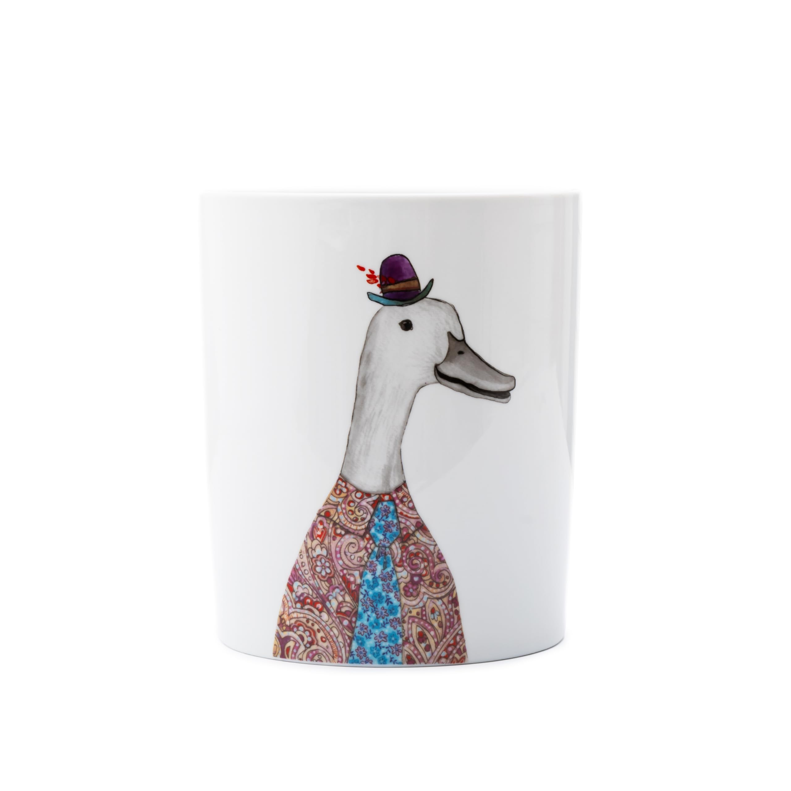 MIKASA Tipperleyhill Decorative Ceramic Utensil Pot Holder, Kitchen Organising, Illustrated Duck Counter-Top Addition, Food Storage And Improvement, 14 x 17cm