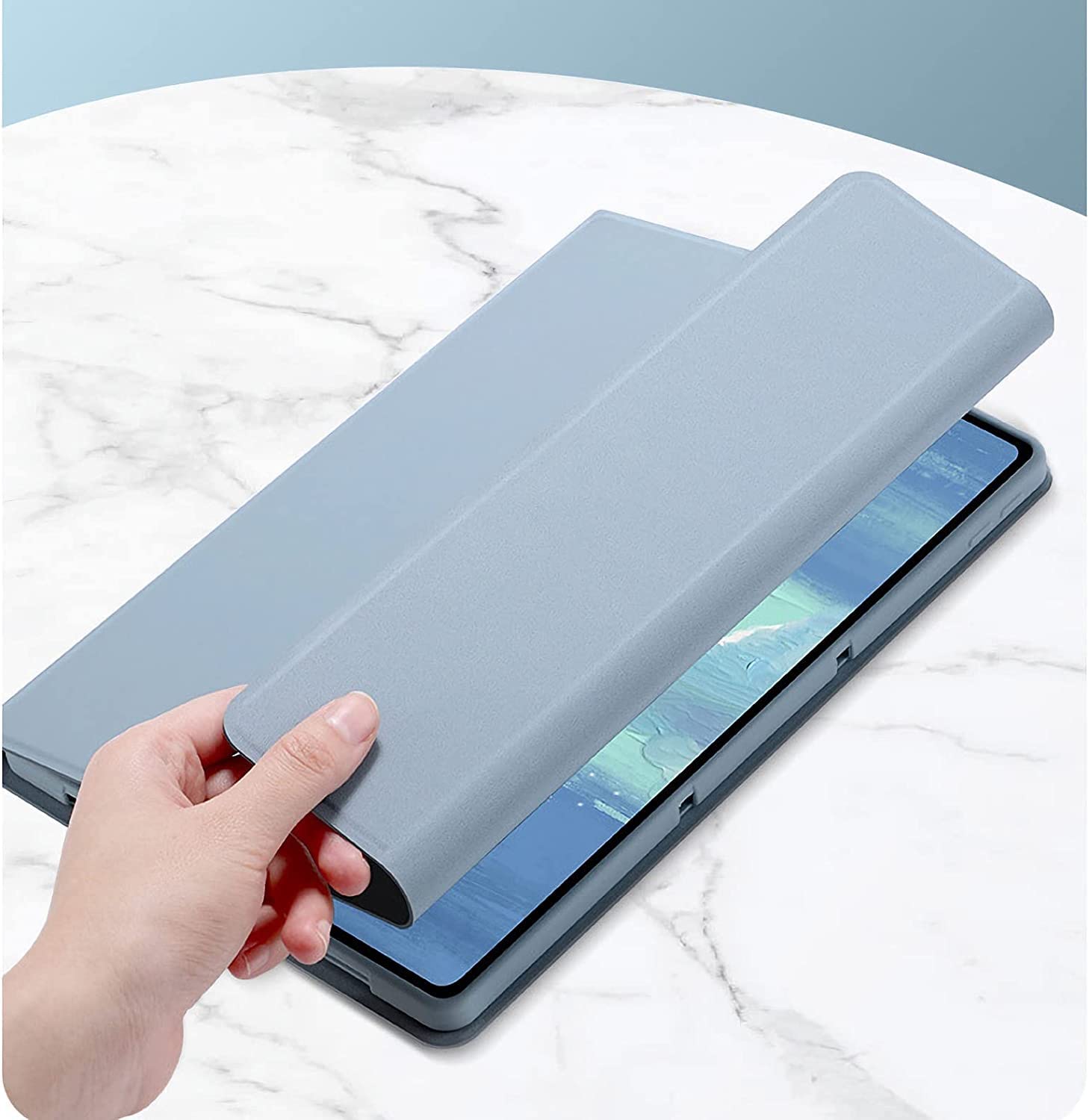 Etui na klawiaturę do Xiaomi Pad 5/5 Pro 11 cali, obracane o 360, podświetlana, magnetyczna, odłączana klawiatura Bluetooth z panelem dotykowym, fioletowe