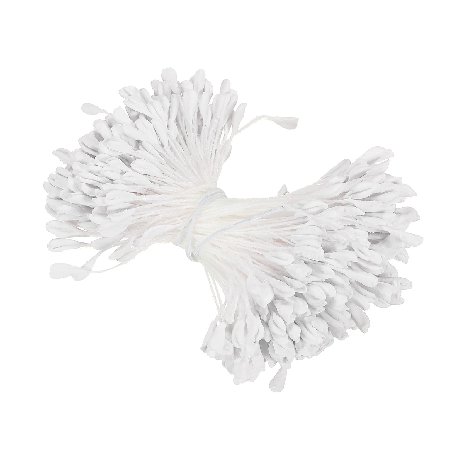 Set 144 Stami Fiori Artificiali In Plastica - 55 Mm, Colore Bianco - Per Decorazioni Matrimonio, Artigianato, Bouquet