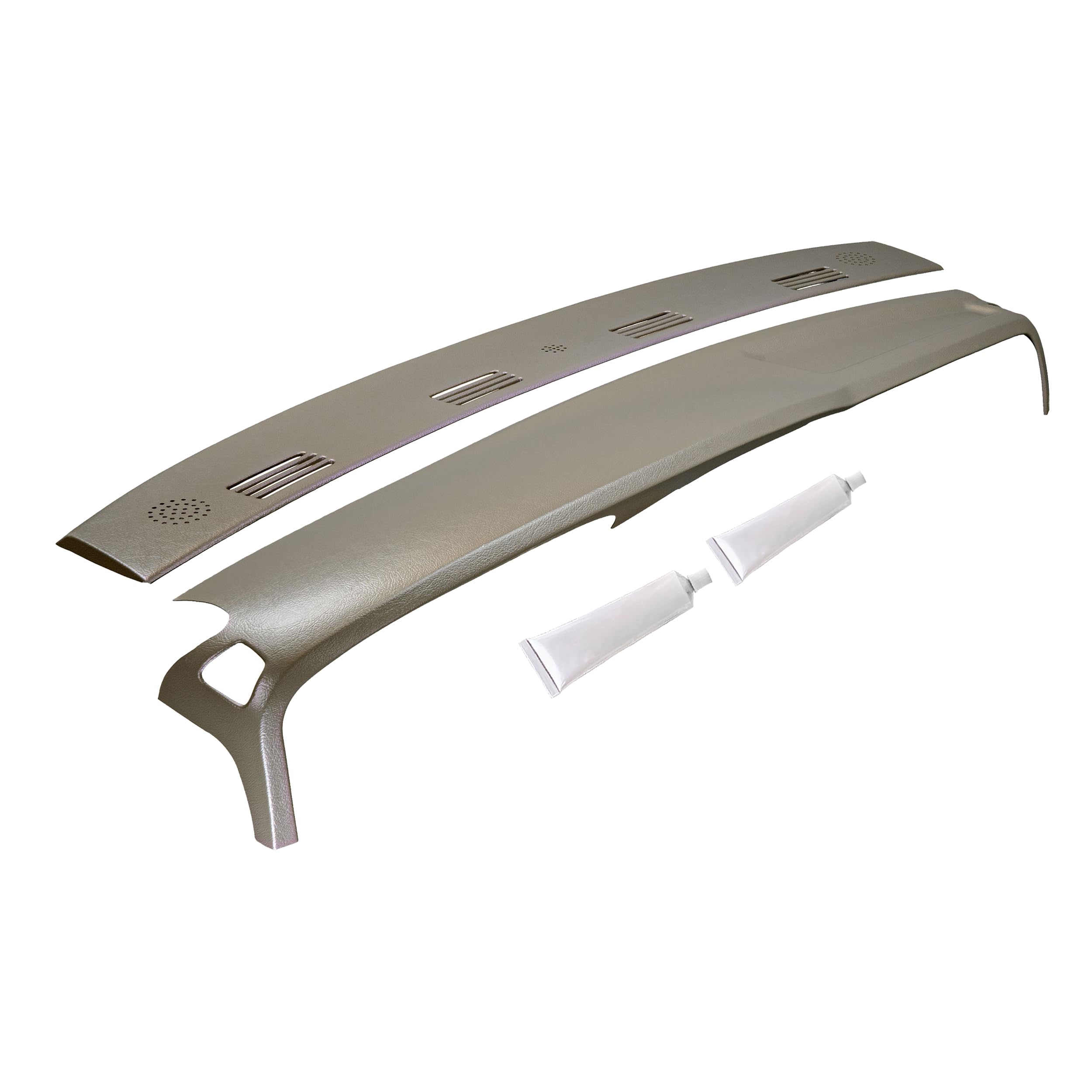 DashSkin Two Piece Molded Dash Cover Cap Compatible with 2002-2005 Dodge Ram (2003-2005 Ram 2500 & 3500) in Taupe - Made in The USA