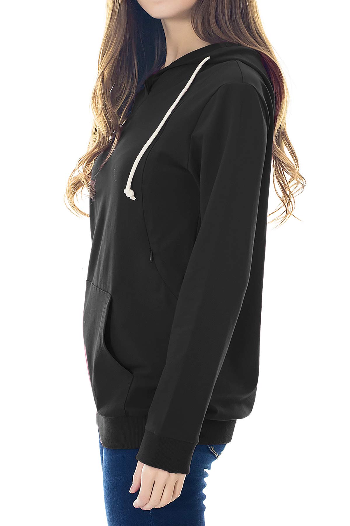 Smallshow Still-Kapuzenpullover für Damen, Still-Sweatshirt, langärmlig