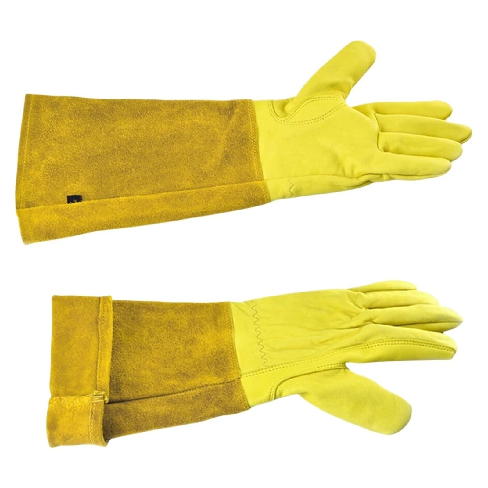 Gartenhandschuhe Damen 1 Paar lange, dornensichere Rosenschnitthandschuhe, atmungsaktive Leder-Gartenhandschuhe, Arbeitsschutz, Ellenbogenhandschuhe for Damen und Herren(XL)