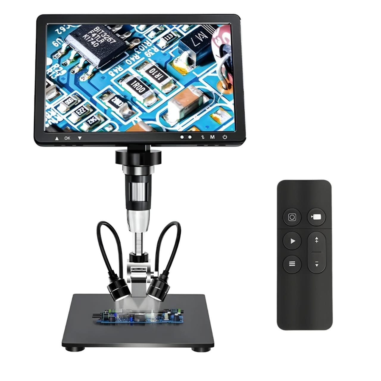 Saidevi Digital Microscope, 10.1 Inch Coin Microscope Full View,16MP HDMI LCD Digital Microscope with Screen, Electronics Repair Soldering Microscope for Adults,TV/Windows/Mac Compatible,-image-4