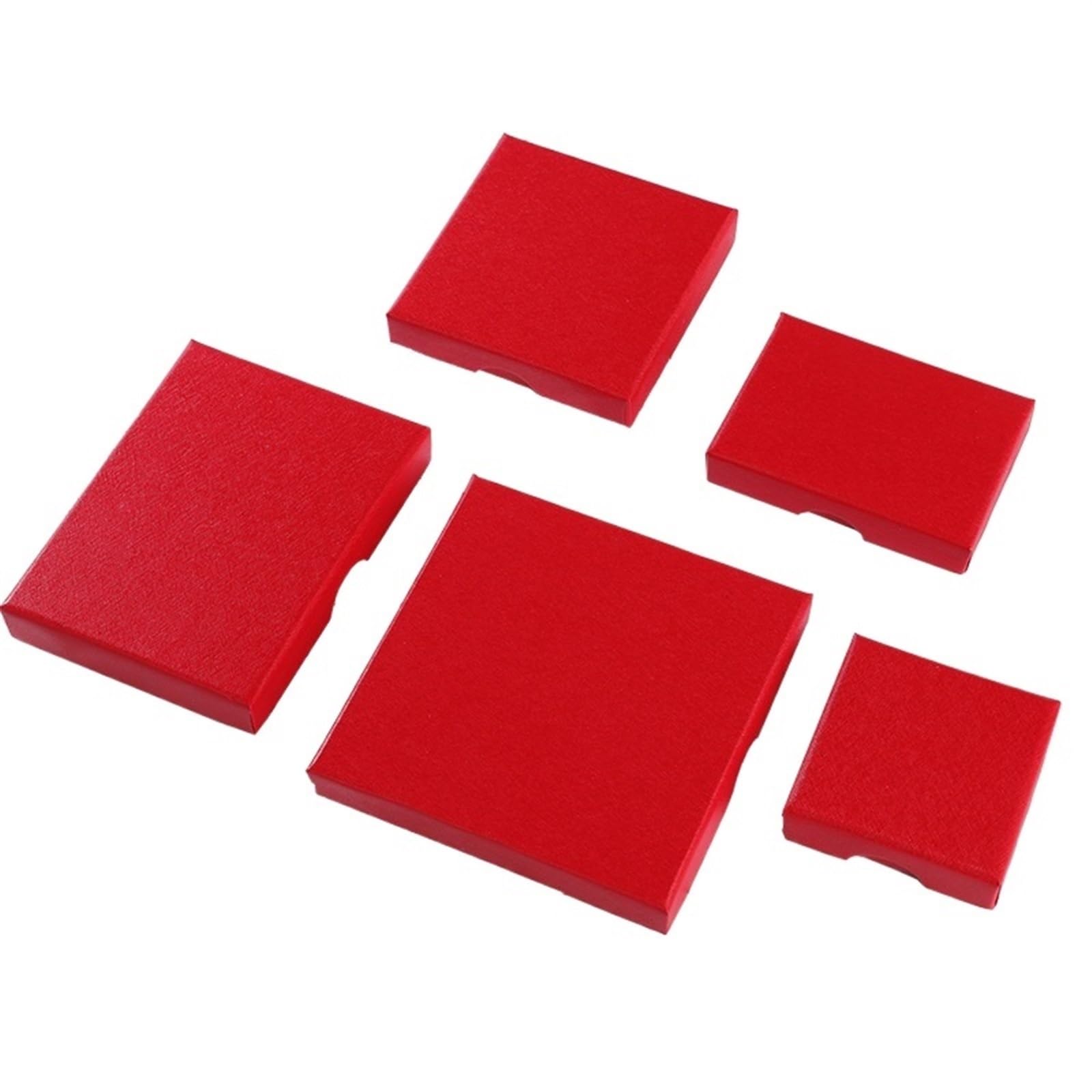 ABLNLPYOC 12Pcs 1.5cm Thin Gift Jewelry Packaging Boxes Storage Case For Necklace Bracelet Card Pendant Gift Box 12Pcs(Red,7x9x1.5cm)