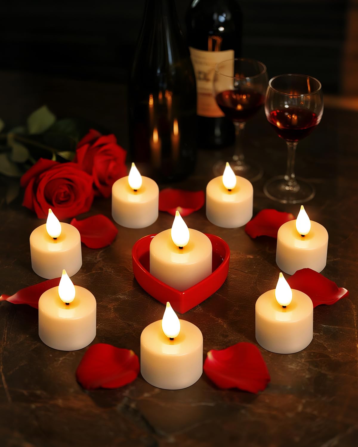Candele Led Ricaricabili con Stazione di Ricarica Magnetica, Set di 12 Candele LED Tremolanti con Timer e 2 Telecomandi, Ideali per Natale, Halloween, Decorazioni da Tavola, Feste