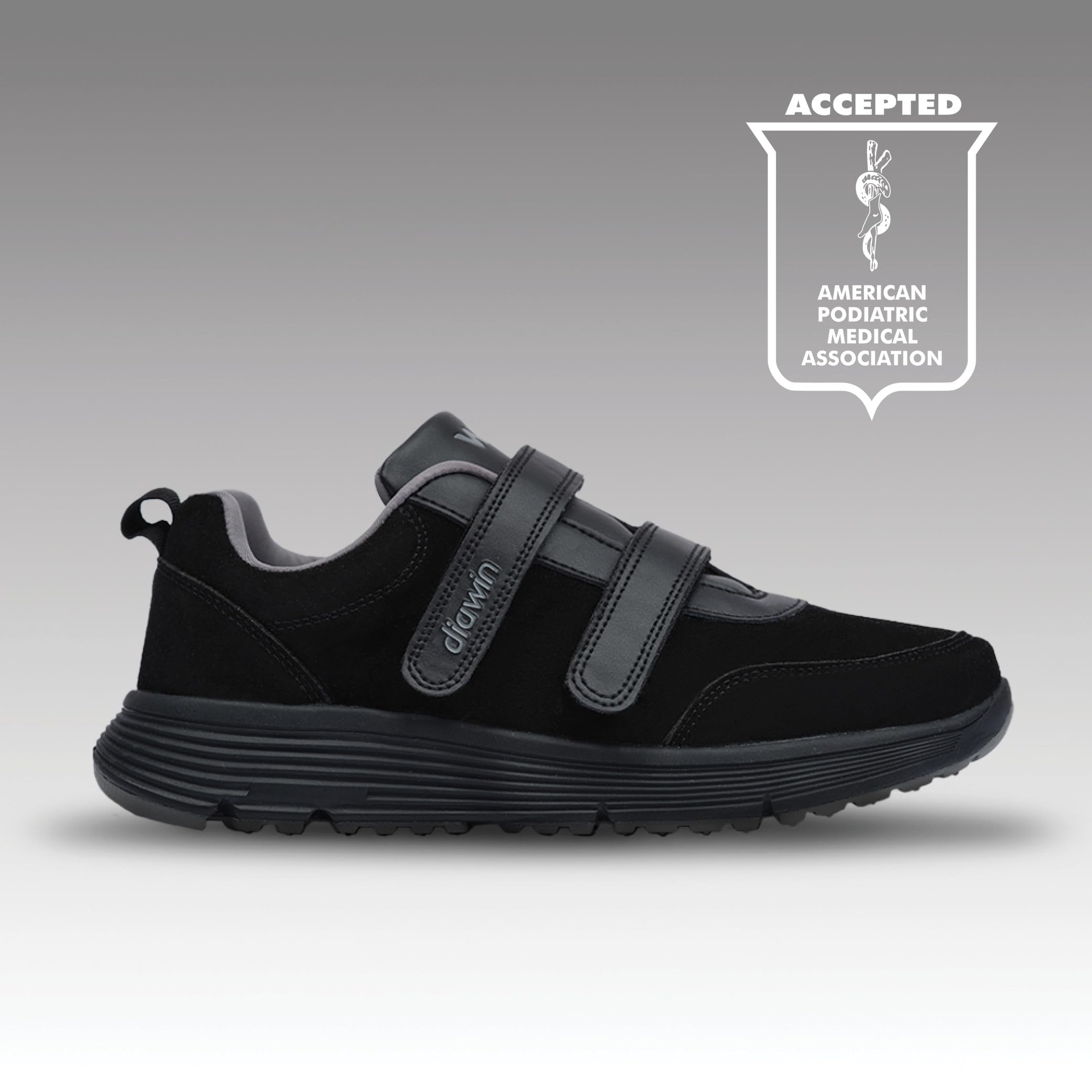 diawin Chaussures en Cuir Véritable Larges pour Hommes et Femmes – Avant-Pied Large, Profondeur Supplémentaire, Confort Pieds Gonflés, Idéal pour Diabétiques