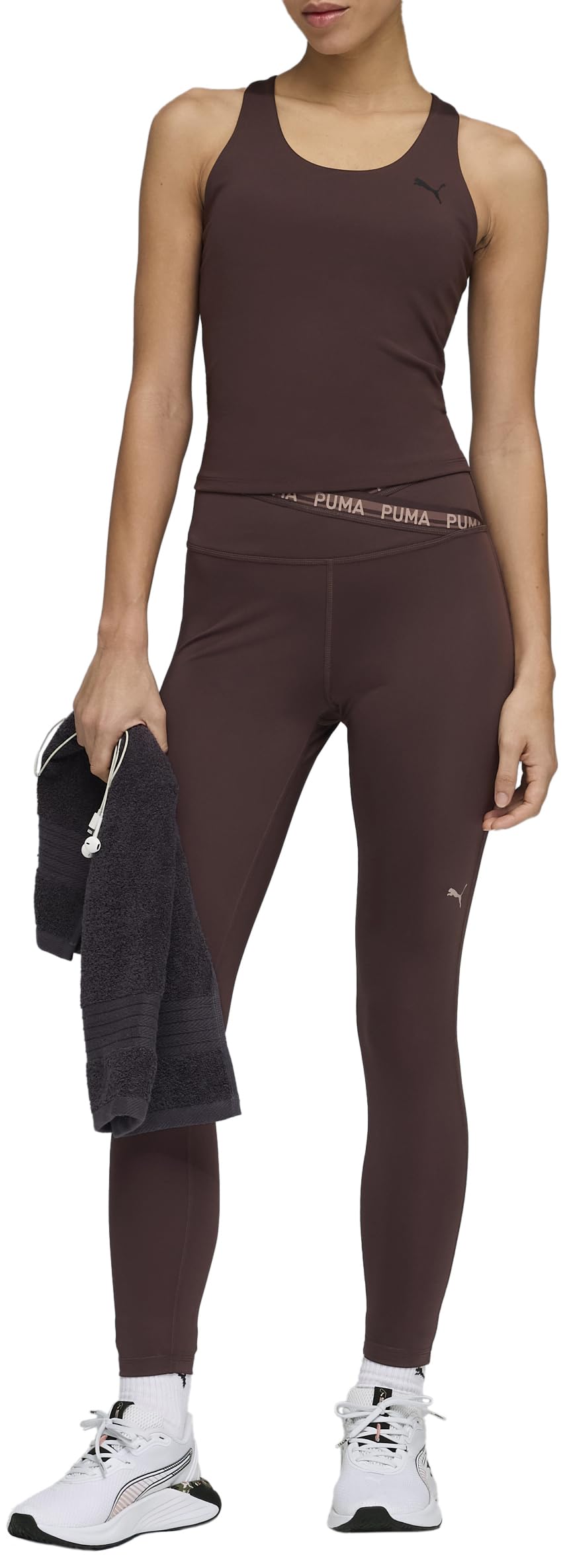 PUMA W TAD Essential 2 w 1 Tank Chocolate Brown