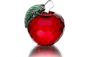 H&D Crystal Red Apple Glass Decor