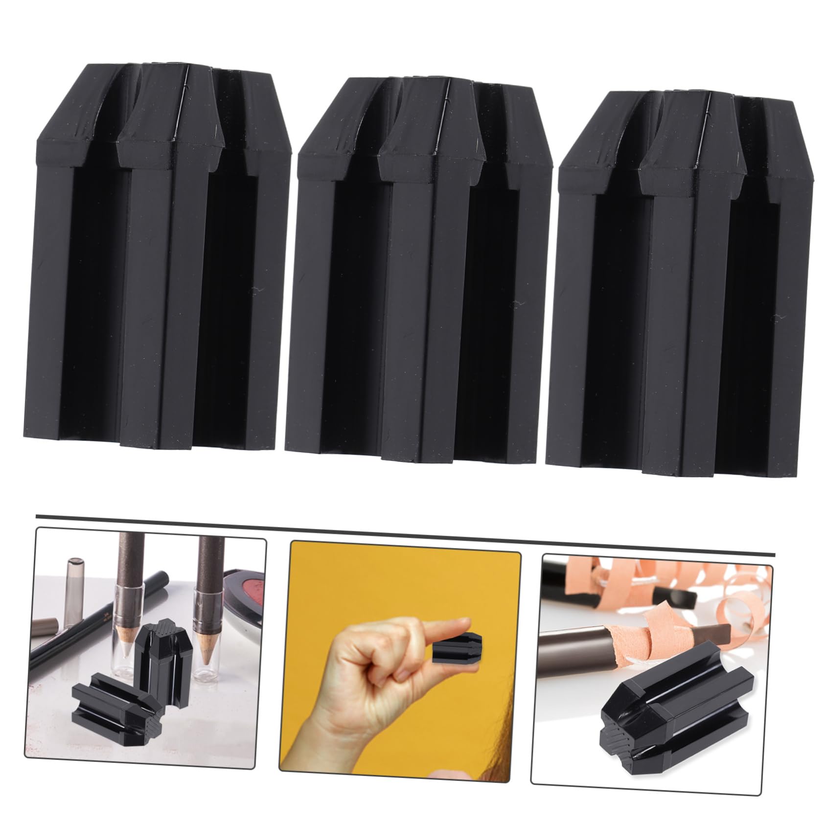 FRCOLOR 15piezas Sacapuntas De Maquillaje Para Lápiz De Cejas De De Lápiz Cosmético Negro