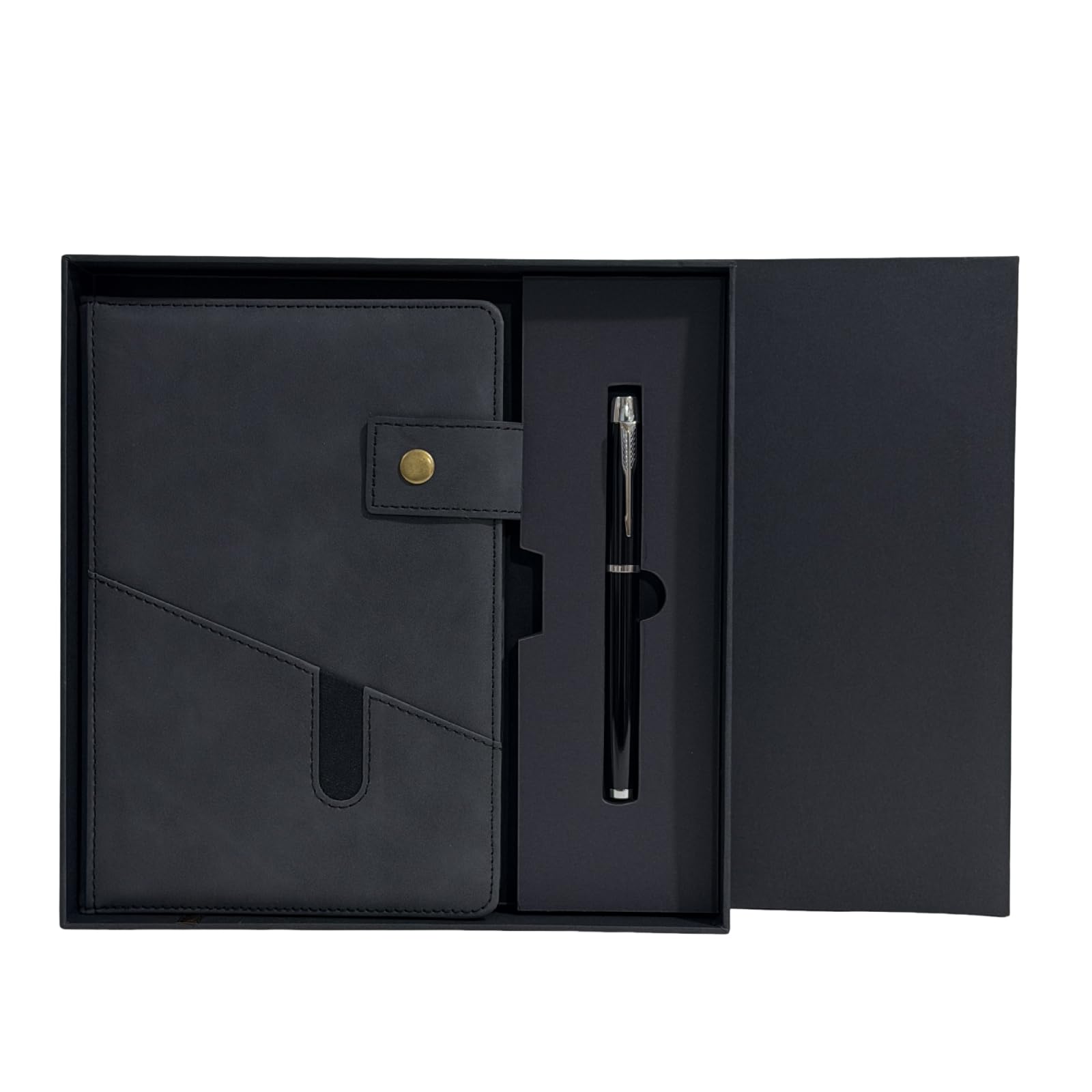 Ensemble de journal en cuir – Carnet vintage A5 avec stylo et coffret cadeau – Journal de voyage idéal pour le travail ou un usage quotidien pour homme et femme