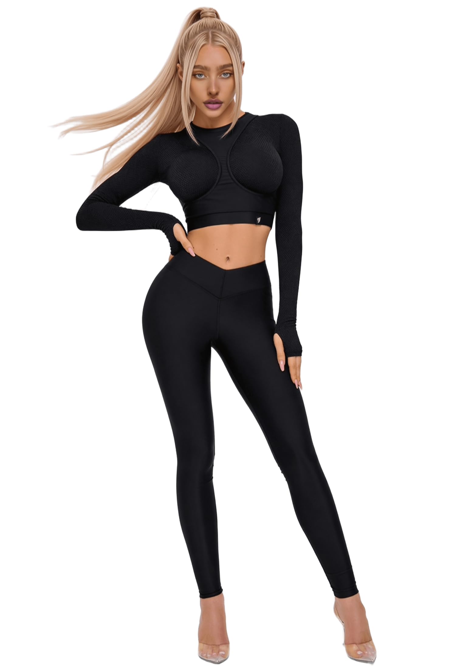 Workout Tops for Women – Long/Short Sleeve Womens Crop Top - Designed for Gym, Workout, Running and Fitness