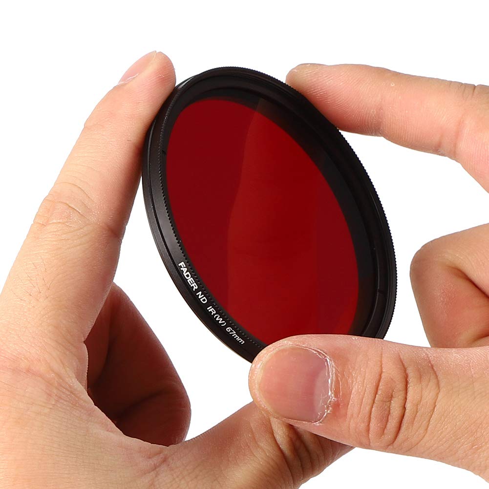 Brrnoo Filtre IR, Filtre Infrarouge 67 mm en Verre Optique et Alliage d'Aluminium pour Photographie IR