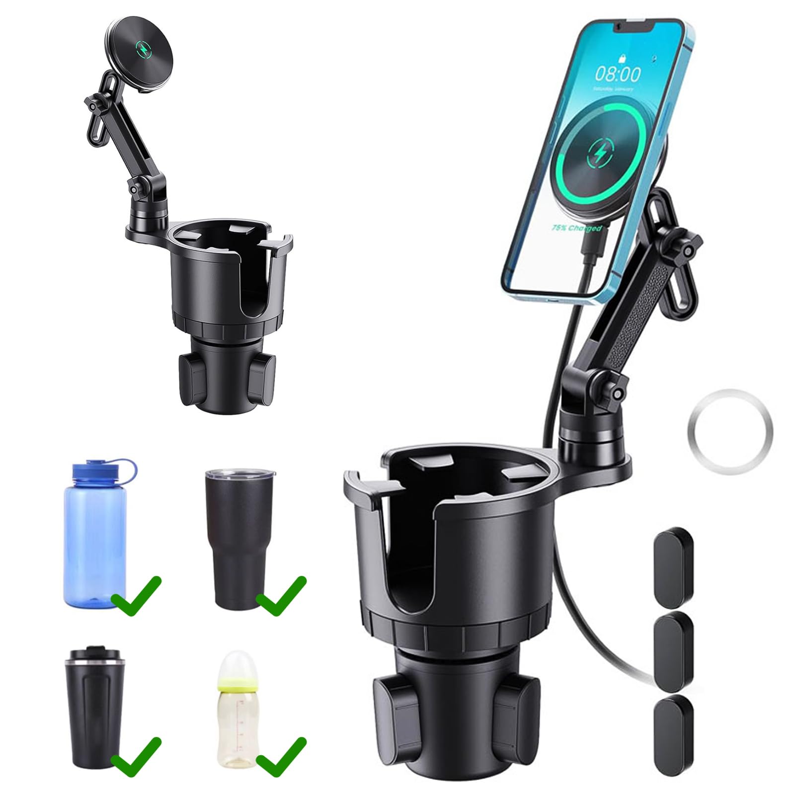 Amazon.co.jp: MagSafe対応スマホ ドリンクホルダー【新登場-充電可能