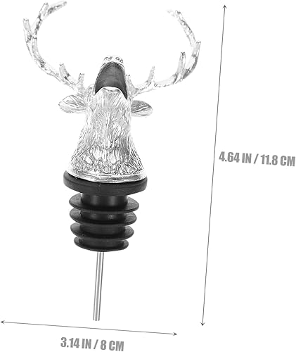 Miniatura 8 de Cabilock Vertedores de botellas de vino y licor de metal con forma de cabeza de ciervo para profesionales de bares