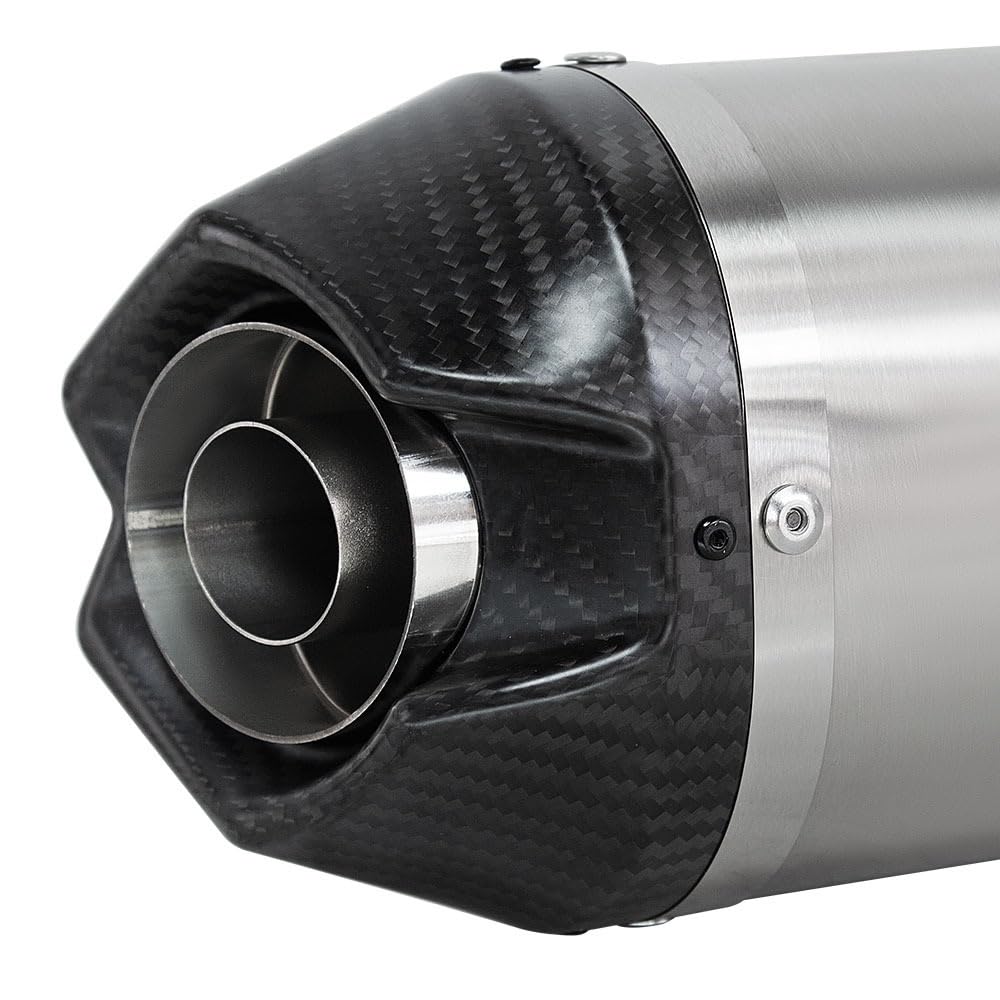 rura wydechowa Pasuje Do Honda NC700 NC750 NC700X NC750X Zestaw Wydechowy Motocykla Rura Wydechowa Podłącz Tłumik Z(Silver)