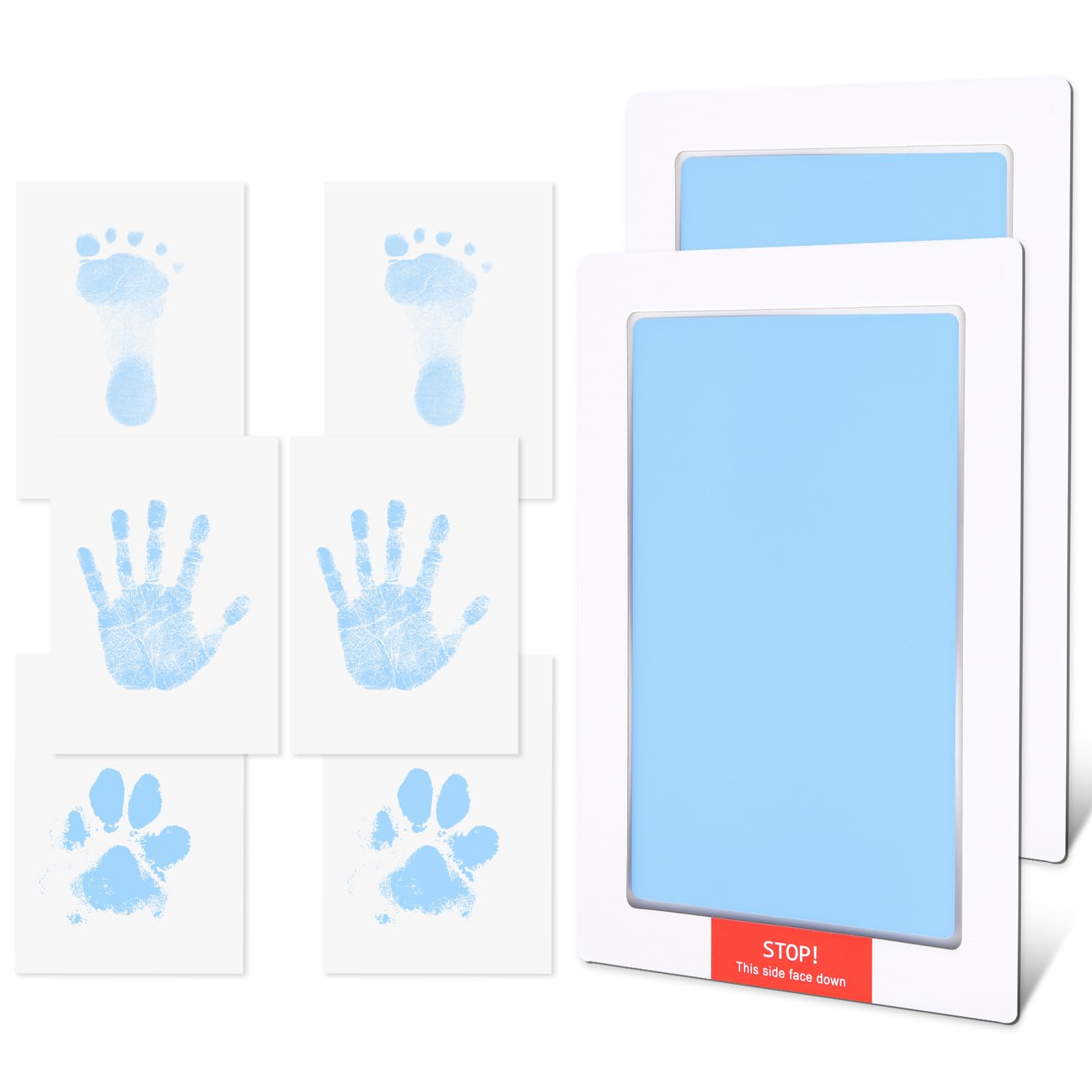 Baby Handprint and Footprint Kit, Blue, 2 Pack