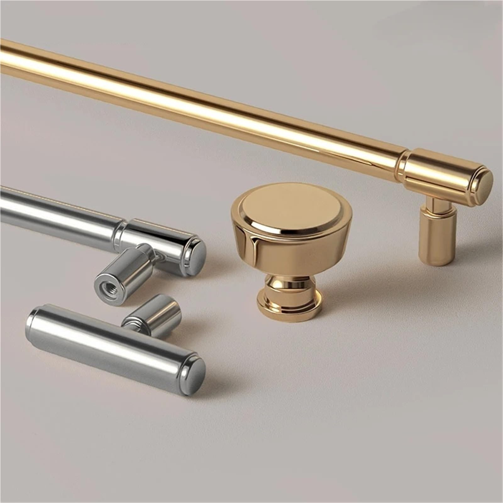 Boutons de porte argentés pour cuisine et armoire Z-5123