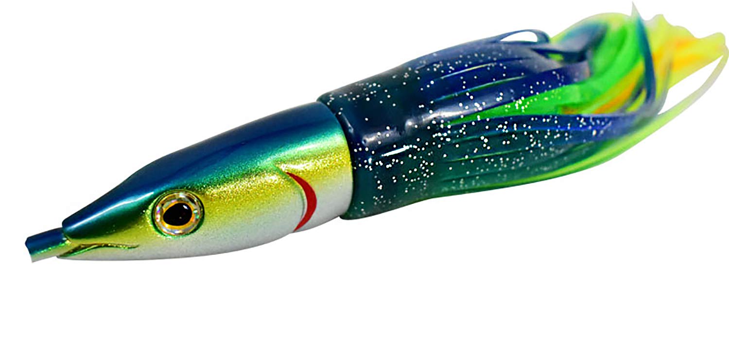 MagBay 9 Inch Jet Head Fishing Lure - Tuna Marlin Dorado Wahoo Sailfish | Orange Blue Pink