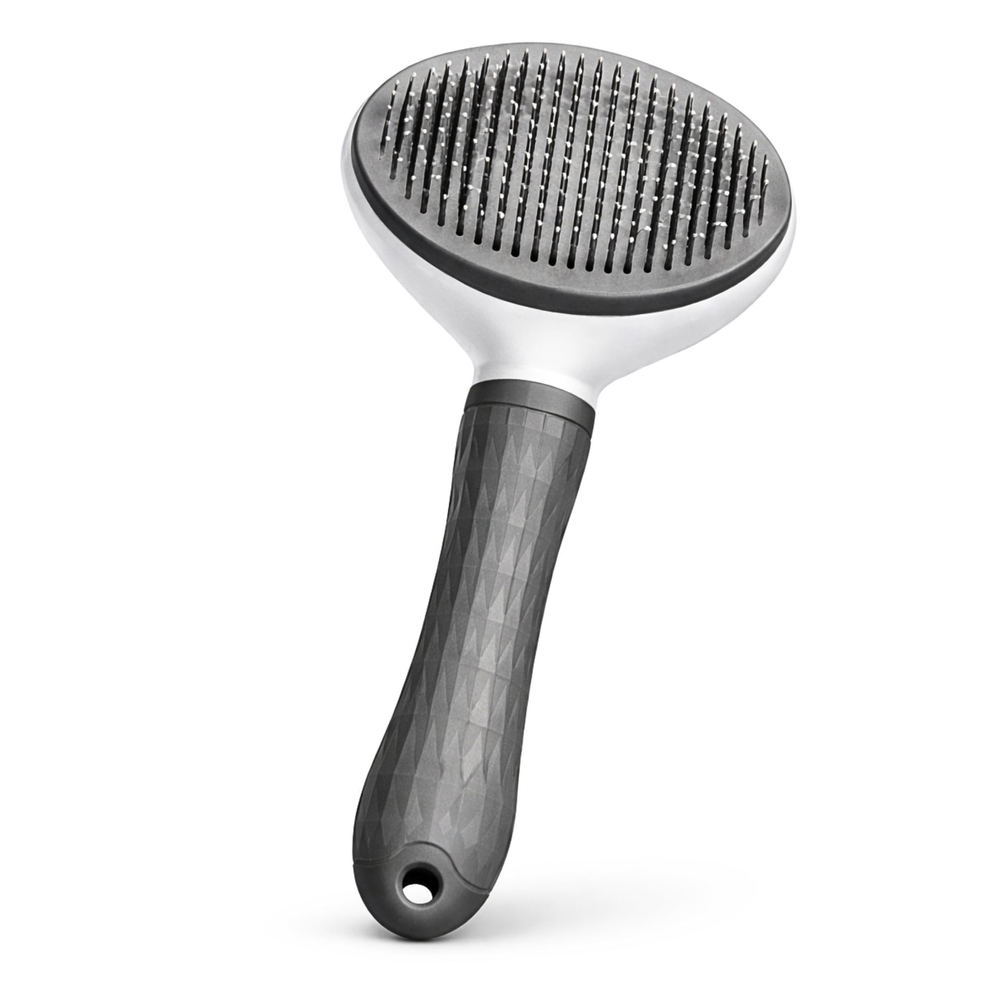 Pet Grooming comb for Cats & Dogs, Stainless Steel Teeth, Desheddingtool, Gentle on fur, GreyDetangling & Flea Brush Grooming Comb,Self Cleaning Slicker Brushes, Smooth handle,Pet Grooming Massage