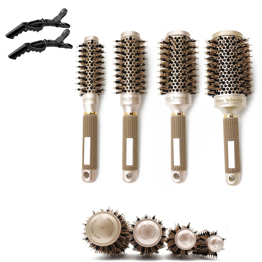 Round Brush Set for Blow Drying, Professional Hair Styling