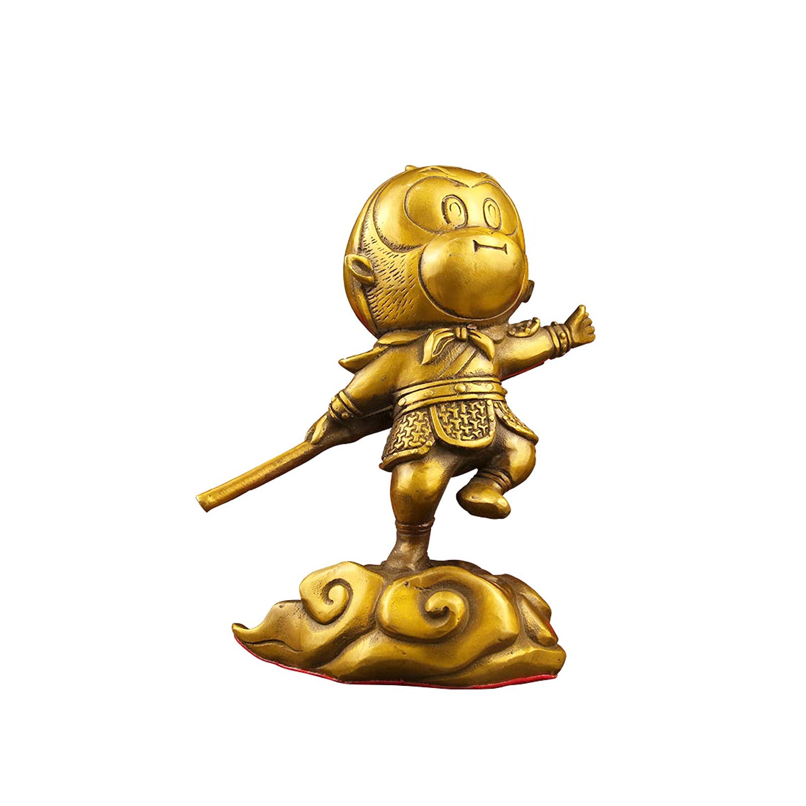 Sun Wukong Statue Decoration Miedź Walka Buddha Kreatywny Dekoracje Ozdoby Ozdoby Salon Pulpit Rzemiosło Monkey King Rzeźba Materiał Office Dekoracja Urodziny Prezent Desktop Akcesoria Figurki Figurka