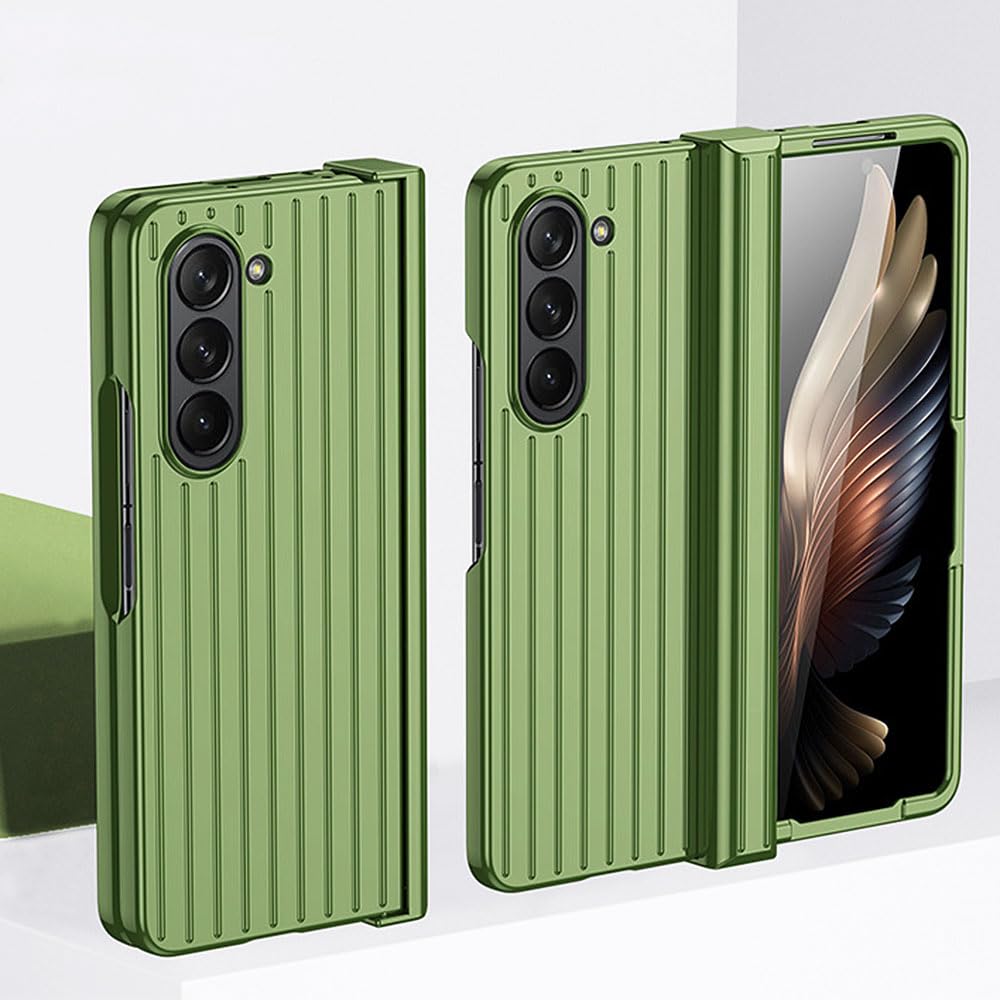 Moninsta Compatible with Samsung Galaxy Z Fold 5 Case, PC Full Protection Cover Case Shockproof Anti-Fingerprint Full Coverage Frame Protective Cover (Green)