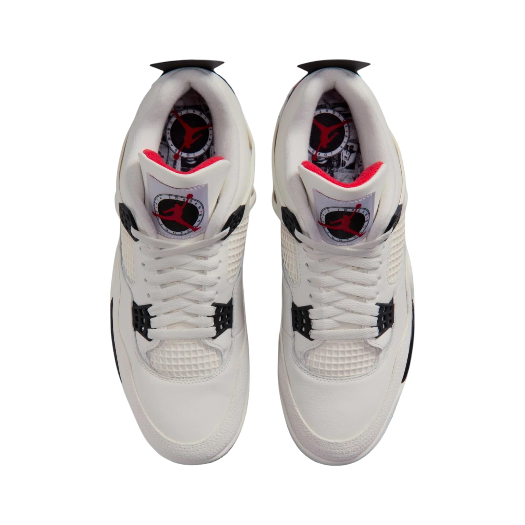 Air Jordan 4 Retro Flight Club - Zapatos para hombre (vela/rojo universitario/negro)