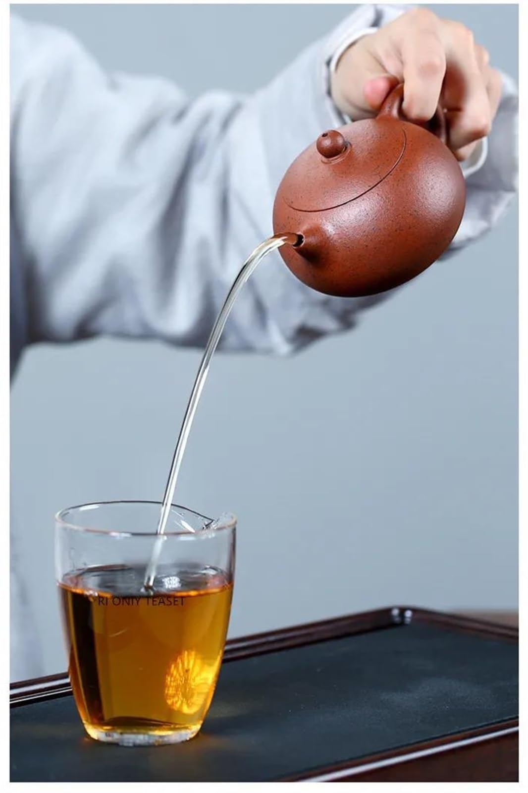 Zestaw do popołudniowej herbaty 190 ml, ręcznie robiony dzbanek do herbaty, chiński zestaw Zisha, naczynia do herbaty Yixing, fioletowe gliniane czajniki, zestaw do herbaty z otworem w kształcie kul