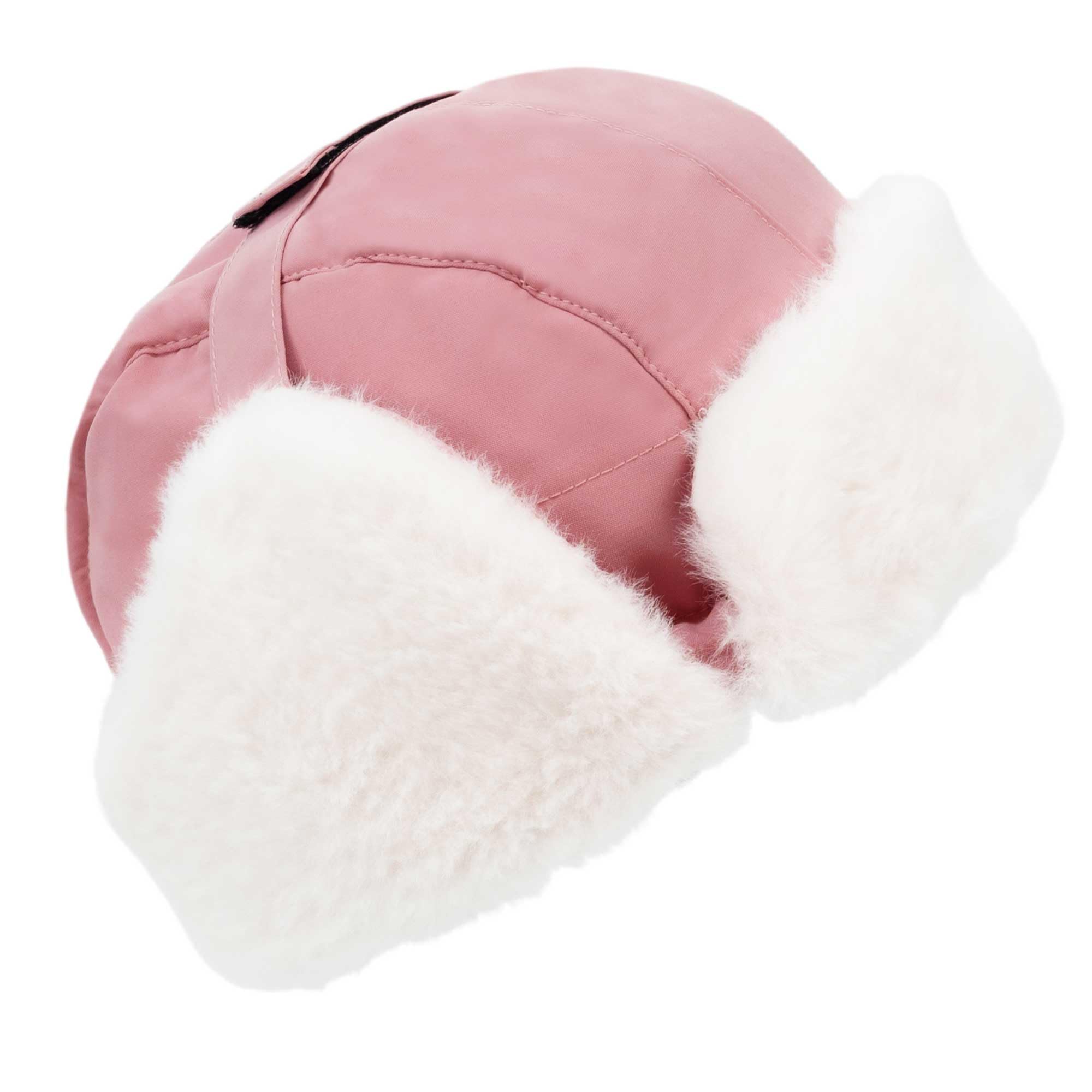 JAN & JUL Girls Kids Windproof Trapper Winter Hat Faux Fur (L: 2-5T, Dusty Pink)