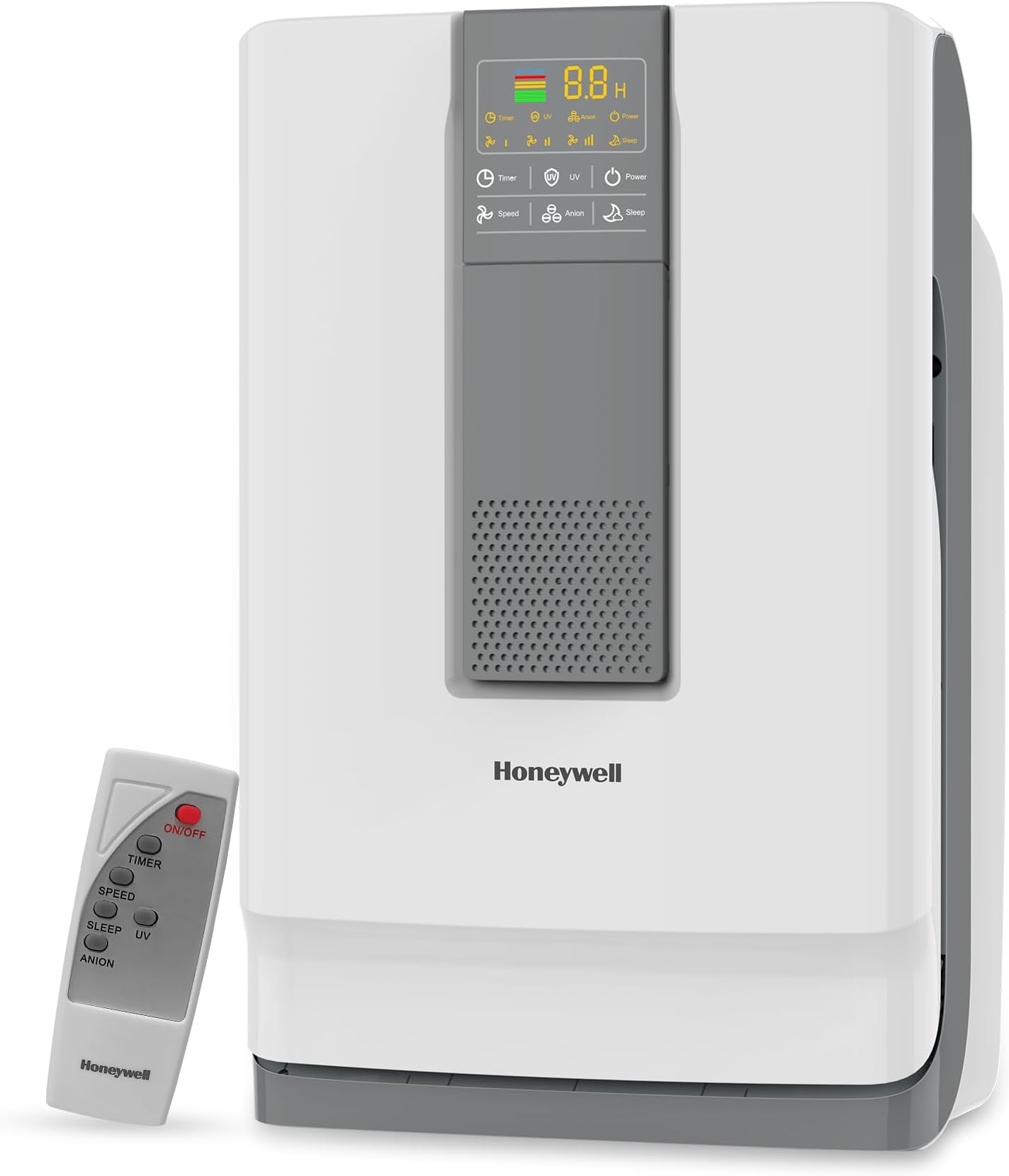 Honeywell Air Purifier For Home, 5 Stage Filtration, Covers 50 m²,UV LED & Ionizer,H13 HEPA Filter, Removes 99.99% Pollutants & Allergens-Air touch V4