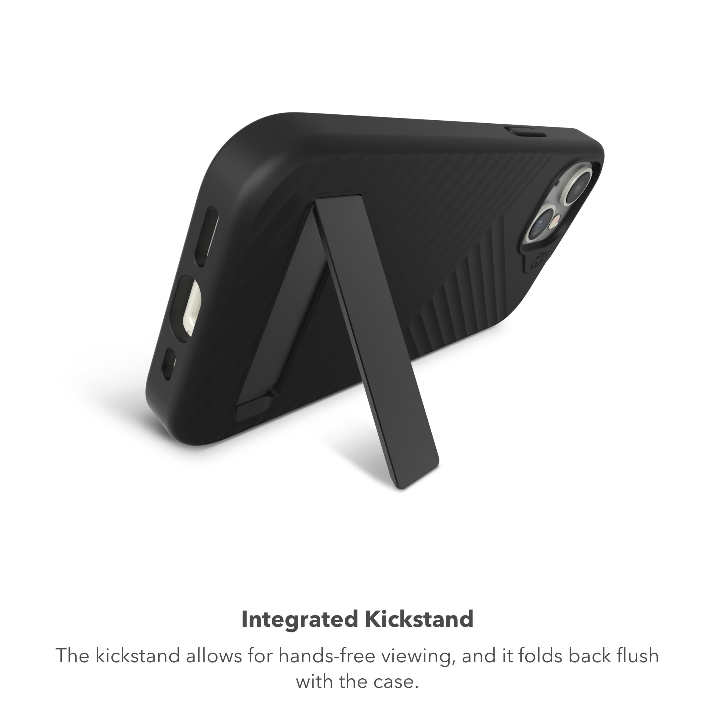 ZAGG Denali Snap - Funda para iPhone 15/14/13 con Soporte, protección contra caídas (16 pies), Funda Texturizada de Doble Capa para teléfono Celular, diseño Antideslizante, Funda MagSafe, Azul Marino