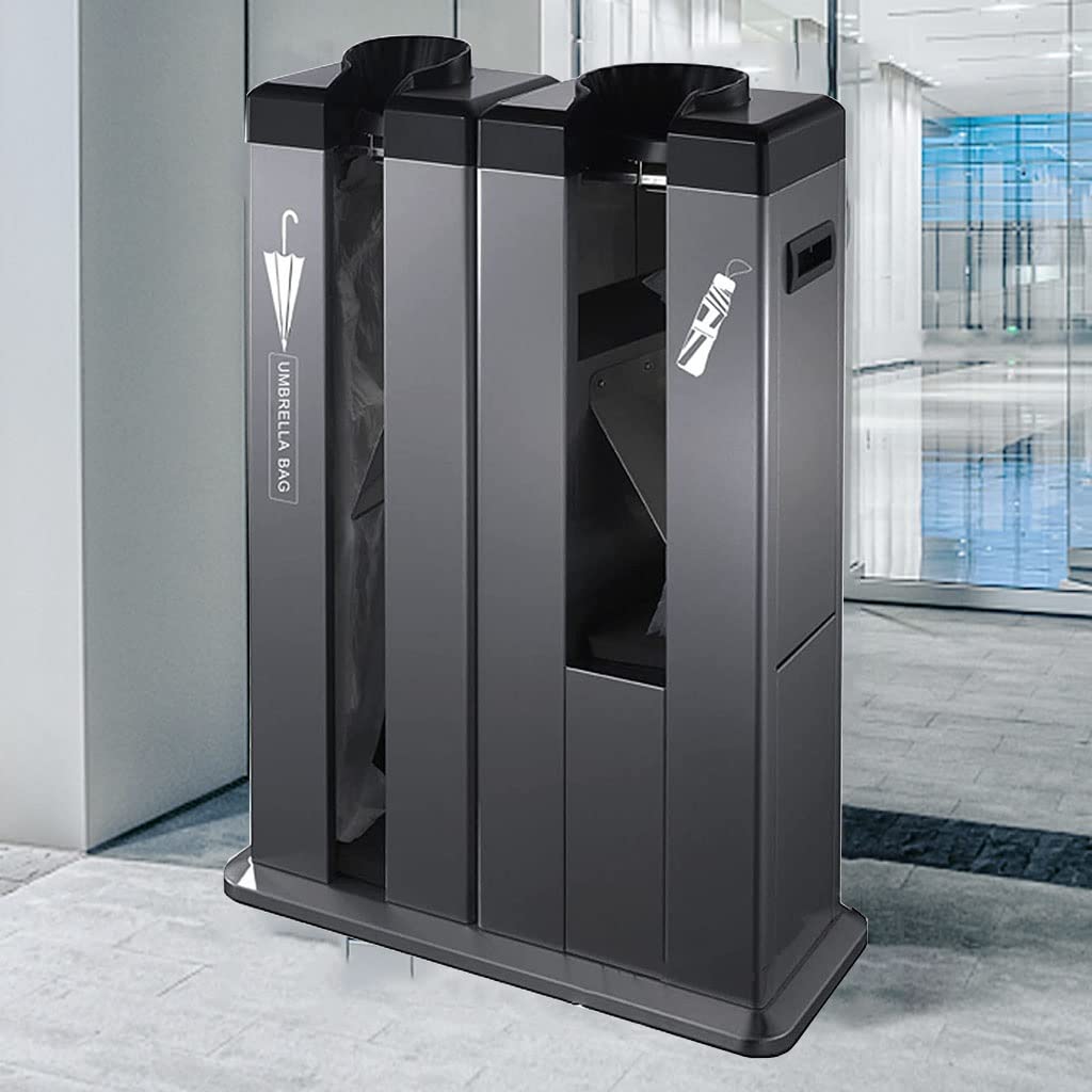 Support automatique pour parapluie humide – Porte-parapluies en métal avec 200 sacs, machine d'emballage de parapluie de pluie professionnelle pour plus de commodité et d'organisation