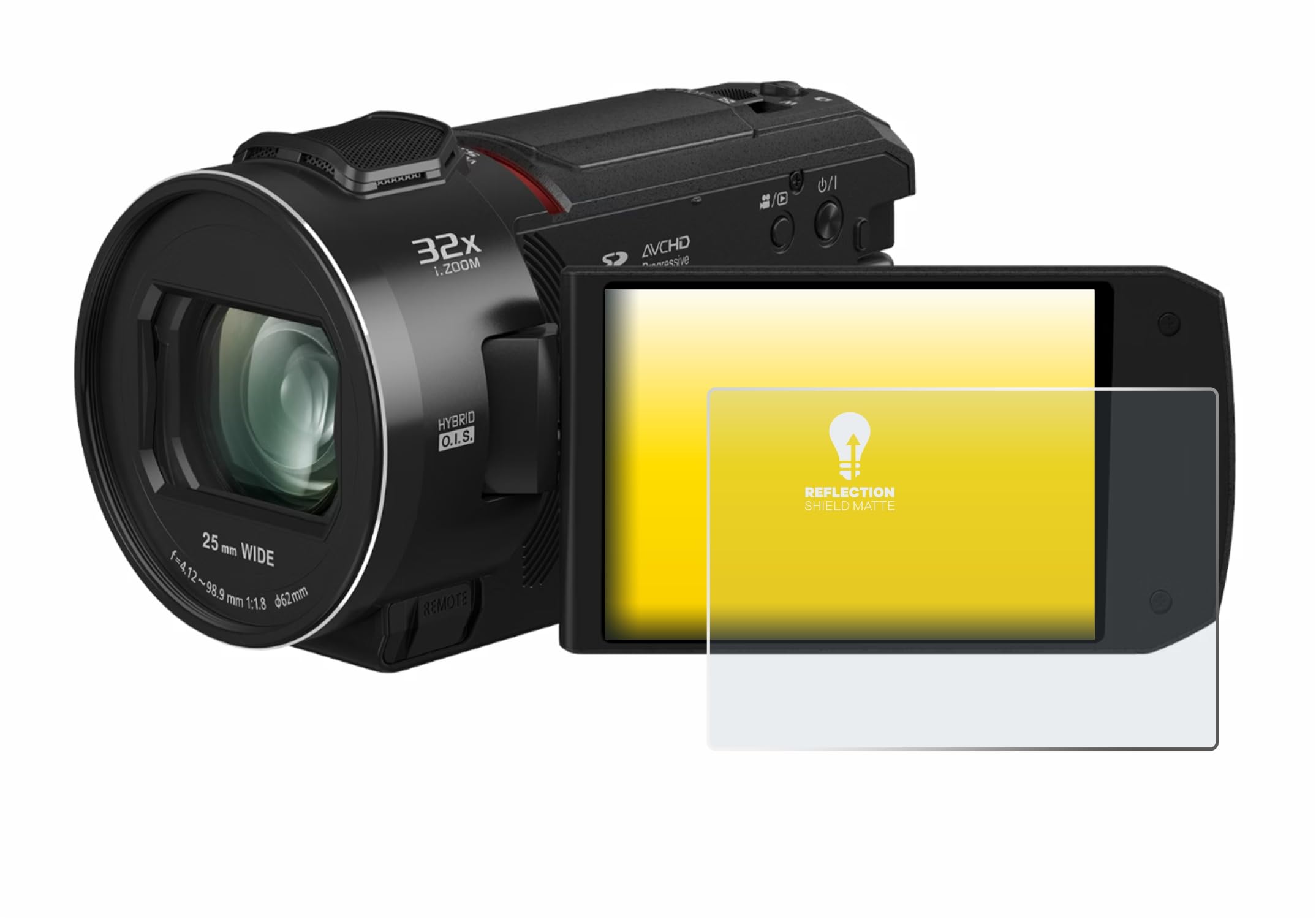 upscreen Anti-Glare Screen Protector Compatible with Panasonic HC-VX3 – Protection Film Matte