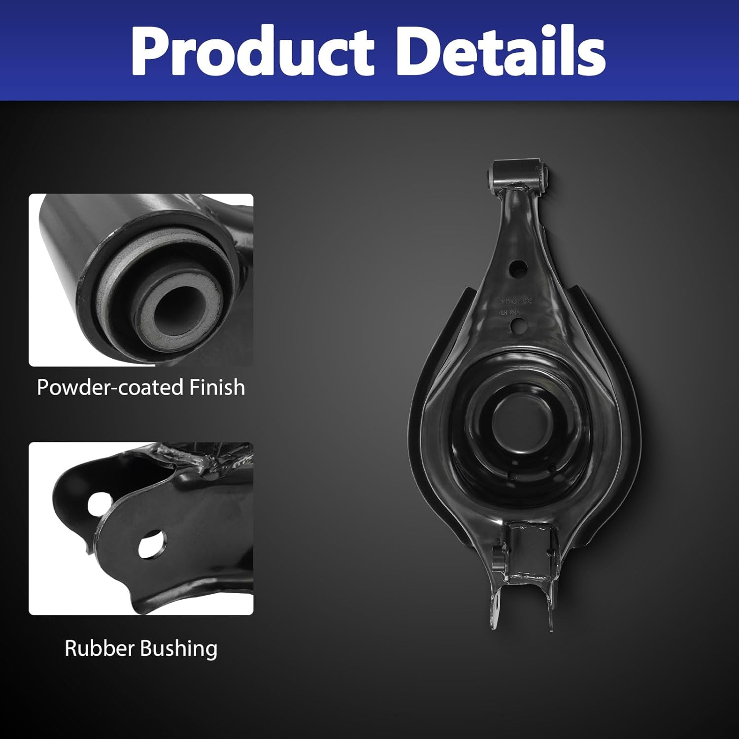 Control Arm, Rear Suspension Kit Lower Rearward Compatible With 2007-17 Chevy Equinox 2010-17 GMC Terrain 2002-09 Saturn Vue 2007-09 Pontiac Torrent Suzuki XL-7