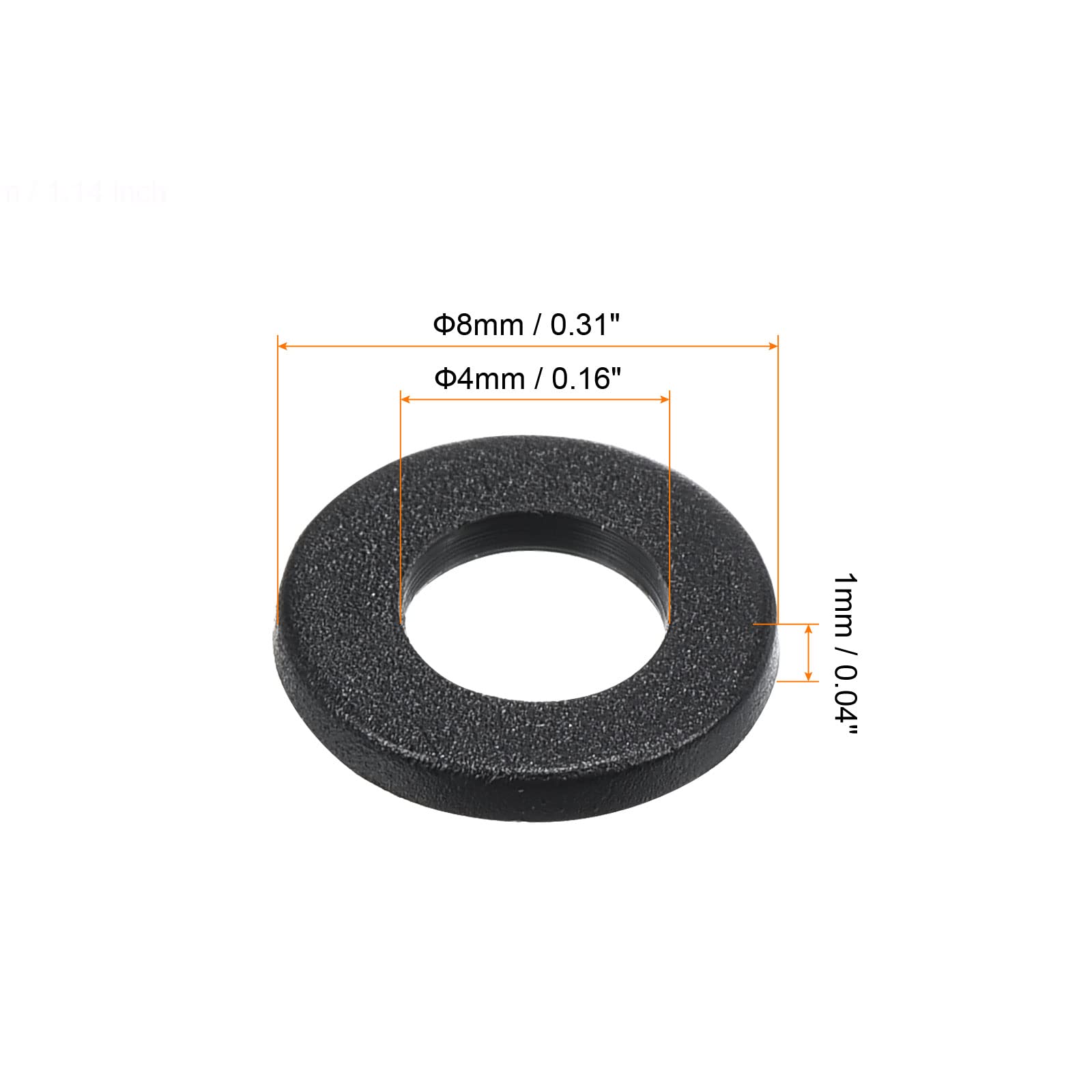 PATIKIL M4 Nylon Flat Washer - Image 2