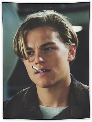 BAOJUN Leonardo DiCaprio - Póster de estrella de actor famoso con imagen joven, tapiz de poliéster, pintura de pared, tapices, decoración moderna