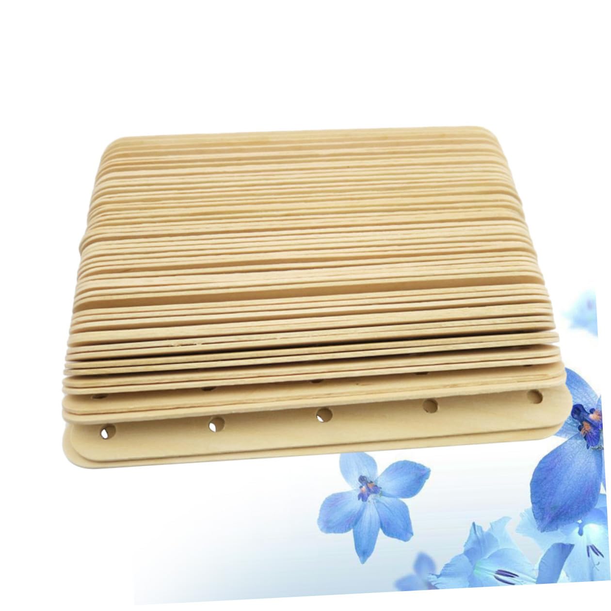 Angoily 300 Pezzi Artigianali in Legno Naturale con Fori per DIY Materiale per Lavori Manuali Lisci e Non Cerati per Progetti Creativi Adatti Scuola e Feste