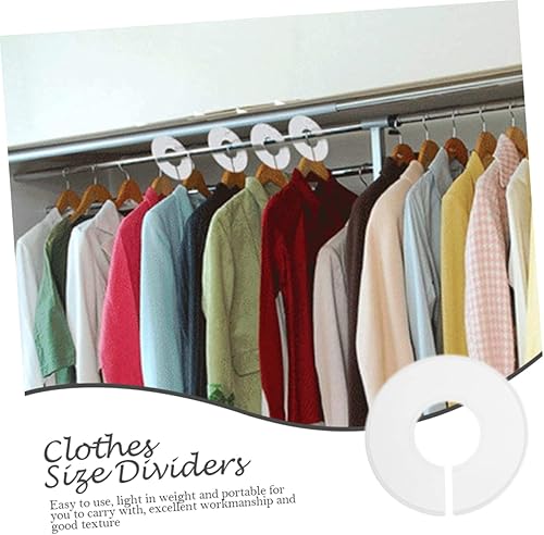 Miniatura 5 de CHILDWEET 12 piezas de hebilla de tamaño para armario, perchas redondas, divisores de tamaño de armario, divisores de tamaño de armario, divisores