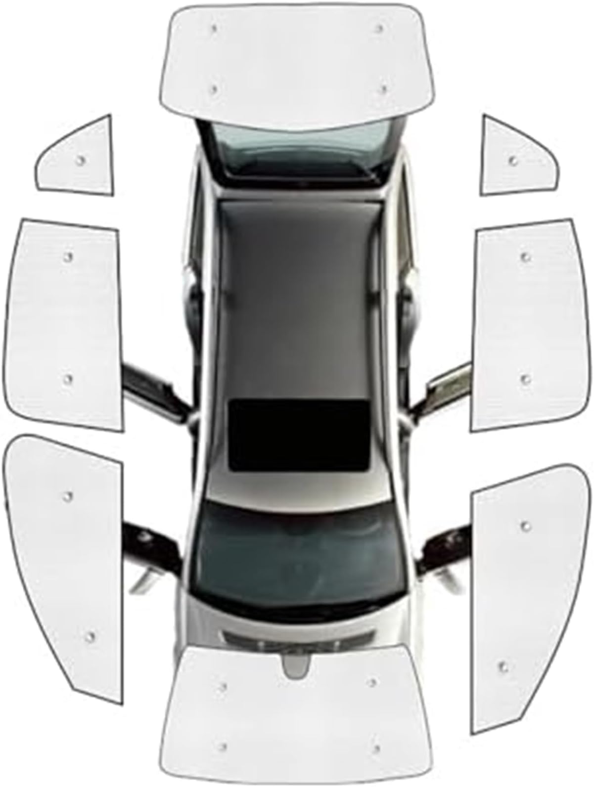 Car Sun Shades Full Windshield Surround Sunshades Side Windows Visor Car Accessories, for Civic, 10th Gen Mk10 FC FK 2016~2019 Car Window Shades(Rear Windows) Car Sunshade Curtain(BLACK All Su