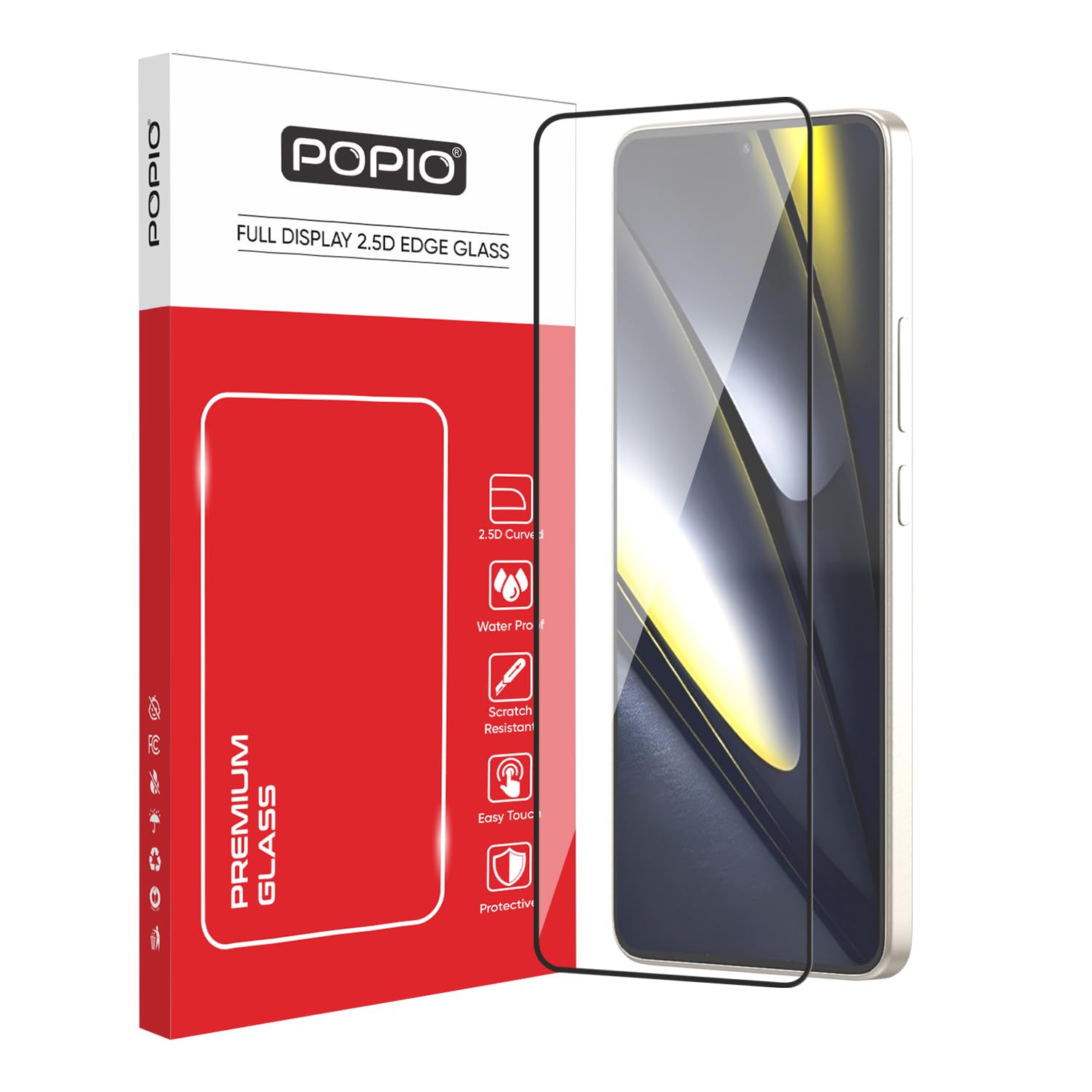 POPIO Military-Grade Gorilla Tempered Glass for Redmi Note 17 | 9H Hardness, Edge-to-Edge, Bubble-Free — Amazon image 24