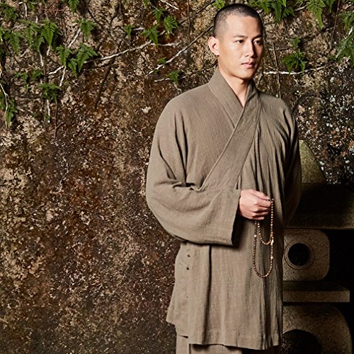 ZanYing Zen Clothing Sets Monk Buddhist Outfit Long Shirt Wide Leg Pants4