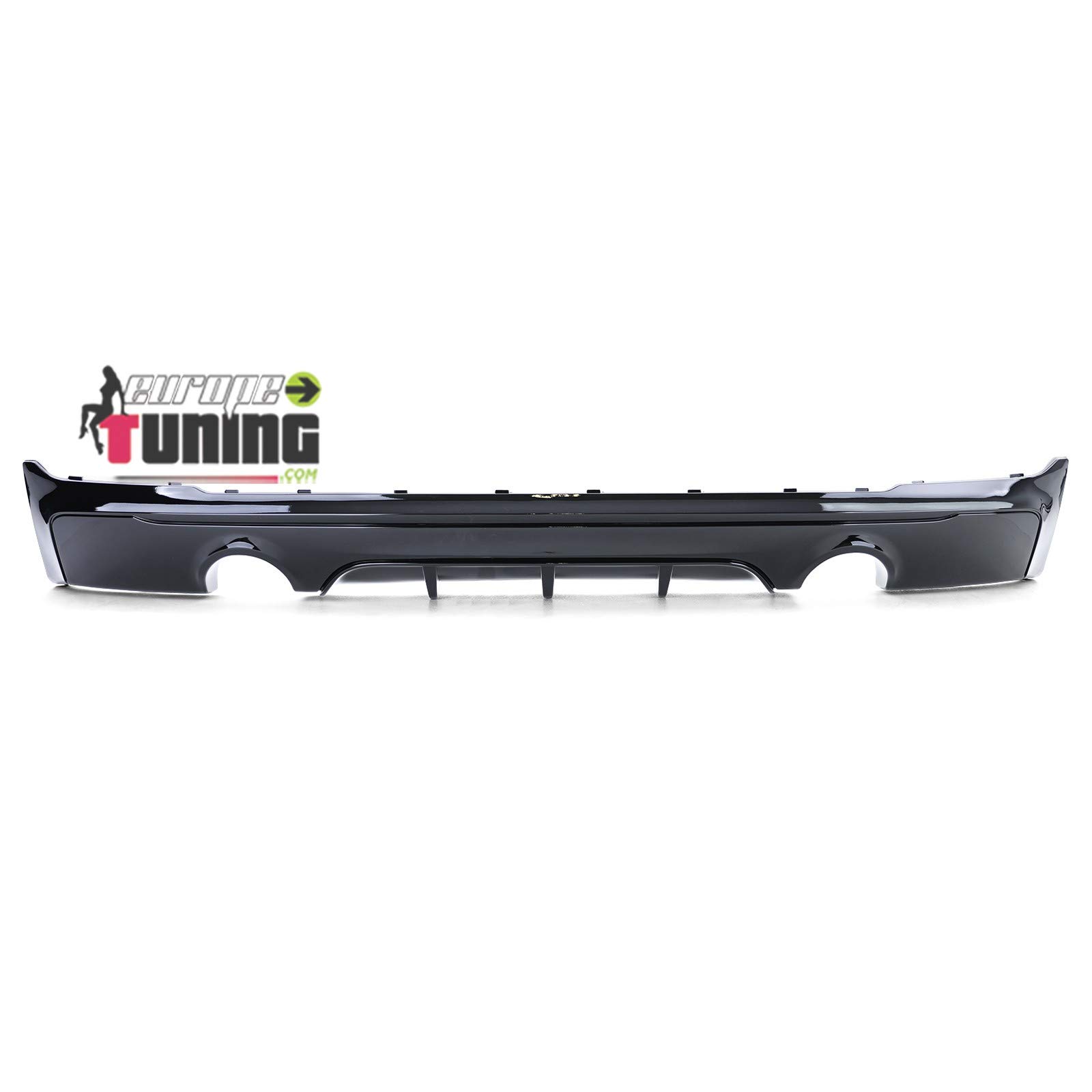 DIFFUSEUR Sport Noir Brillant Sorties Droite ET Gauche Compatible BMW Serie 2 Coupe F22 Pack M (05419)