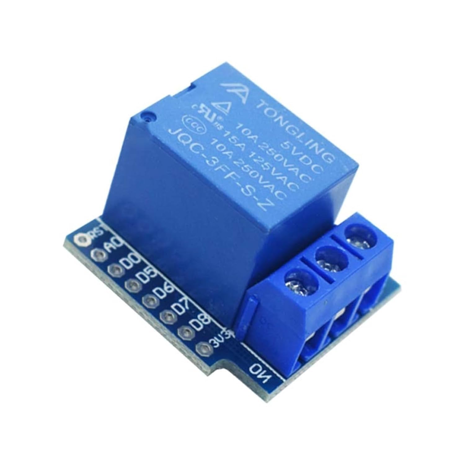 Generic Compatible for 5pcs High-Level Trigger 1-Way Relay Module for D1 Mini WiFi Expansion Board - Relay Extension Learning Kit