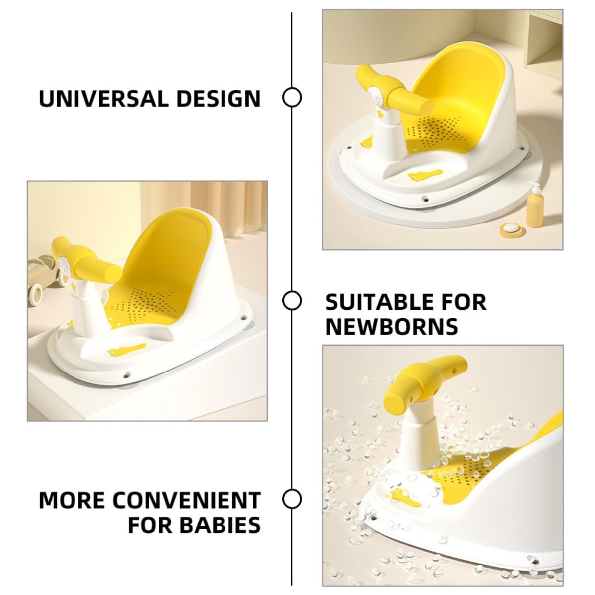 Mipcase Asiento el Plástico para de Baño Antideslizante Niño del Sentarse Diseño Seguro