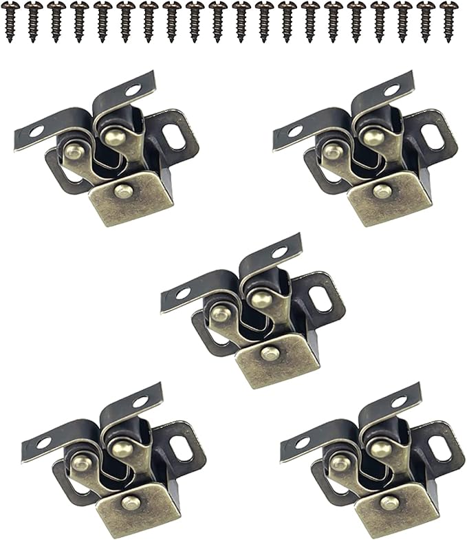 5 Pack Door Catches,Double Roller Catches Catches Door Latches