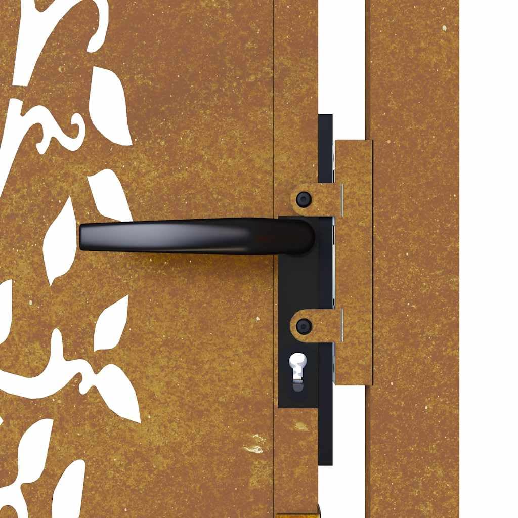 vidaXL Cancello da Giardino 100x150 cm in Acciaio Corten Design Albero, cancello, cancello in acciaio, cancello da esterno, cancello di sicurezza