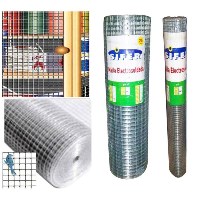 Malla electrosoldada sifer 25x25x1.6 1.00 metros rollo 25