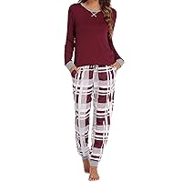 Ekouaer Pigiama Donna Invernale Lungo - Set Due Pezzi Comodo